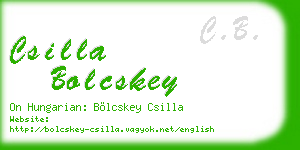 csilla bolcskey business card